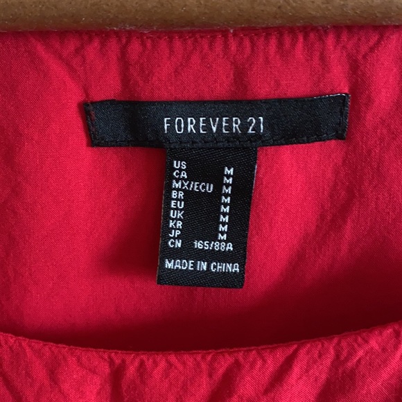 Forever 21 red, flowy tank top. - Picture 5 of 5